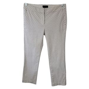 J. Crew campbell cream black triangle print low rise cropped pants size 2